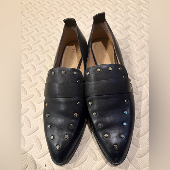 Joie Tifferson women’s leather studded loafers black 39.5 9 9.5 - Picture 2 of 8
